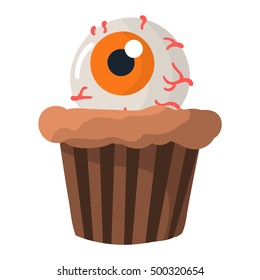 Halloween pumpkin cake symbol vector autumn fear creepy traditional sign