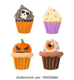 Halloween pumpkin cake symbol vector autumn fear creepy traditional sign