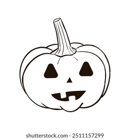 Halloween pumpkin card vector illustration. Halloween  vector illustration 