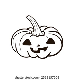 Halloween pumpkin card vector illustration. Halloween  vector illustration 
