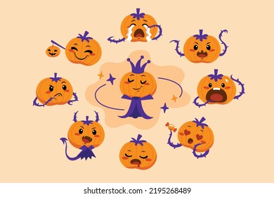 Halloween Pumpkin Carton Vector Collection