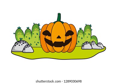 Halloween pumpkin cartoon