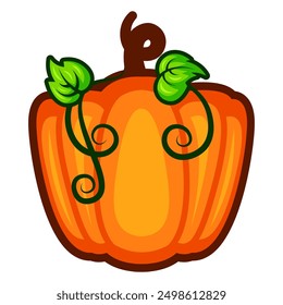 Halloween pumpkin cartoon. Halloween autumn pumpkin cartoon . Digital illustration.