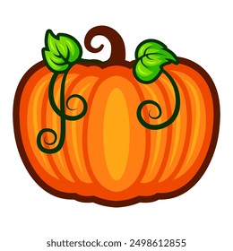 Halloween pumpkin cartoon. Halloween autumn pumpkin cartoon . Digital illustration.