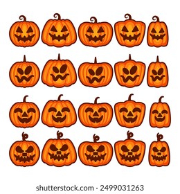 Halloween pumpkin cartoon. Halloween autumn pumpkin cartoon . Digital illustration.