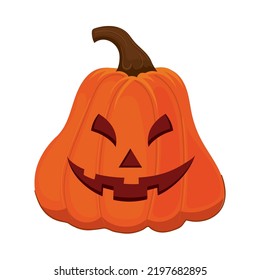 halloween pumpkin cartoon isolated icon