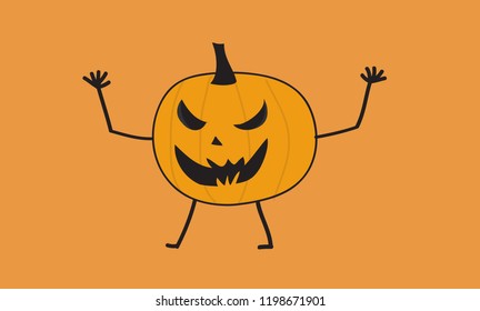 Halloween Pumpkin cartoon vector