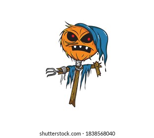 Halloween Pumpkin Cartoon Vector Illustration