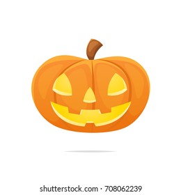Halloween pumpkin cartoon vector isolated