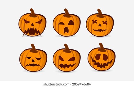 Halloween pumpkin character icon, perfect for screen printing children's clothes, game characters, or Halloween celebration social media stickers
