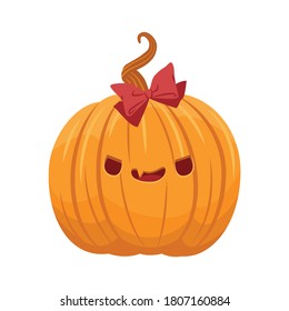 Halloween pumpkin character for Halloween party night, spooky night concept.