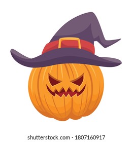 Halloween pumpkin character for Halloween party night, spooky night concept.