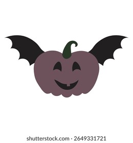 Halloween pumpkin clipart. Cute girly Halloween hand drawn vector illustration.
