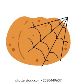 Clipart de calabaza de Halloween. Lindo objeto de temporada dibujado a mano. Ilustración vectorial en estilo plano