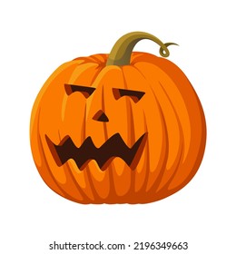 halloween pumpkin clipart on a white background for Halloween design. Vector illustration.