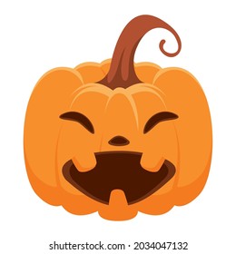 emoticono de la cara cómica de la calabaza de halloween