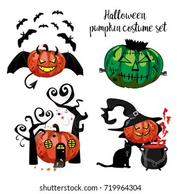 halloween pumpkin costumes set