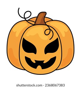 halloween pumpkin creepy illustration isolated design