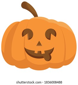 Halloween pumpkin with cut face