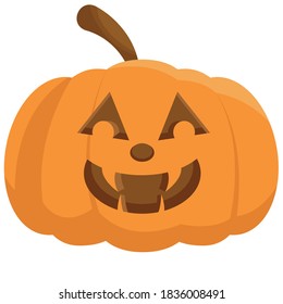 Halloween pumpkin with cut face
