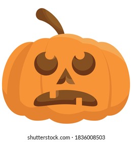 Halloween pumpkin with cut face