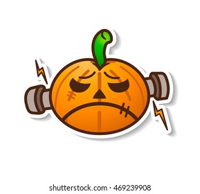 Halloween Pumpkin - Cute Frankenstein