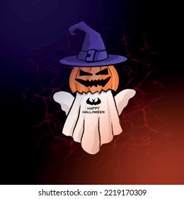 halloween and pumpkin cute ghost
