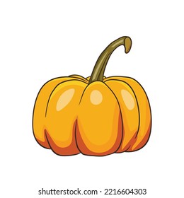 Halloween pumpkin. Cute Pumpkins or ghost. Vector autumn holidays illustration.