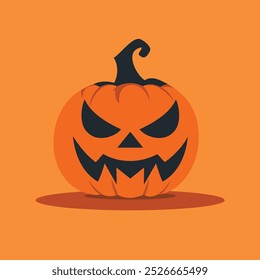 Halloween pumpkin cute vector illustration