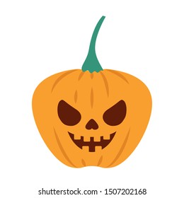 halloween pumpkin with dark face