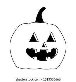 halloween pumpkin decorative isolated icon vector illustration design