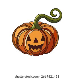 Halloween pumpkin , design element. Can be used for cards, invitations, banners, posters, print design, seasonal holidays background. Autumn theme