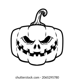 Halloween pumpkin. Design element for poster, card, banner, sign t shirt. Vector illustration