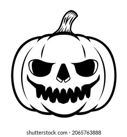 Halloween pumpkin. Design element for poster, card, banner, sign t shirt. Vector illustration