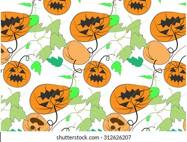 Halloween pumpkin design pattern vector illustration 