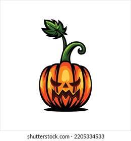 halloween Kürbis-Designvorlage, Vektorgrafik