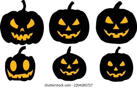 Halloween pumpkin design trick or treat