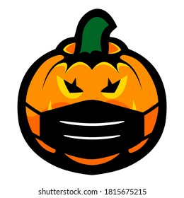 Halloween Pumpkin design uses a face mask that is suitable for Halloween celebrations this year