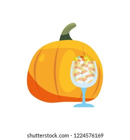 halloween pumpkin and dessert jelly