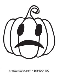 Halloween Pumpkin Doodle, a hand drawn vector doodle illustration of a Halloween pumpkin.