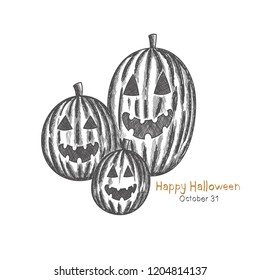 Halloween pumpkin drawing