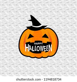 Halloween pumpkin element design background with copy space