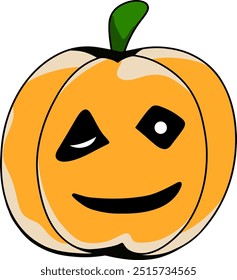 Halloween pumpkin, Halloween element isolated on transparent background. Vector illustration