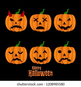 Halloween pumpkin emoji collections