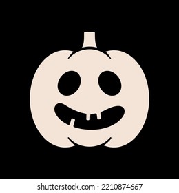 Halloween pumpkin emoticon icon vector illustration Jack-O-Lantern. Graph symbol, apps design, mobile apps and print media, logo, UI