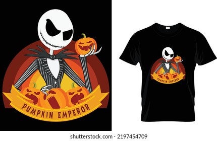 Halloween Pumpkin Emperor T-Shirt   Template 