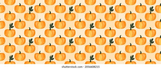 halloween pumpkin endless pattern. autumn background of pumpkins. orange autumn harvest.
