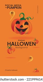 Halloween pumpkin event instagram stories template