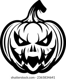 calabaza de halloween con expresiones malvadas y aterradoras
