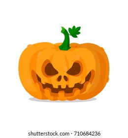 Halloween pumpkin. Evil pumpkin. Vector illustration